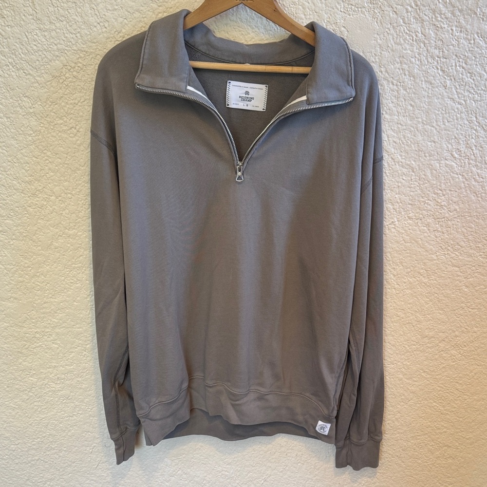Reigning Champ Men's Half-Zip Pullover - Gray